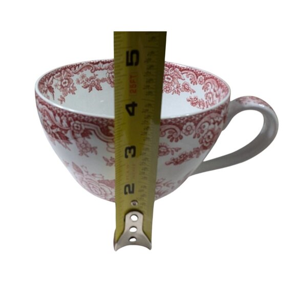 Oversized Jumbo Cup 24 Oz Spode Archive Collection British Flowers-Red & White - - Picture 4 of 5